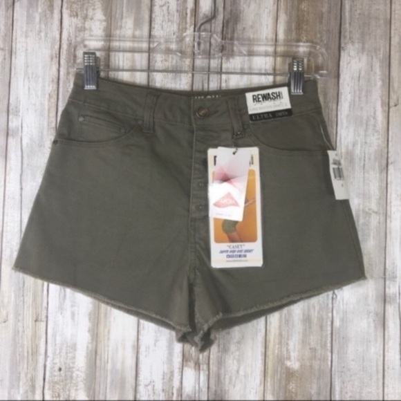 Rewash Pants - NWT Rewash High Rise Dusty Olive Shorts